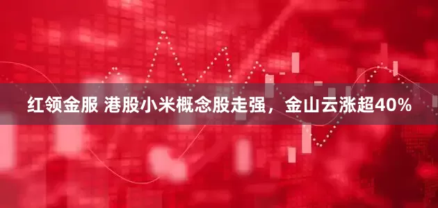红领金服 港股小米概念股走强，金山云涨超40%